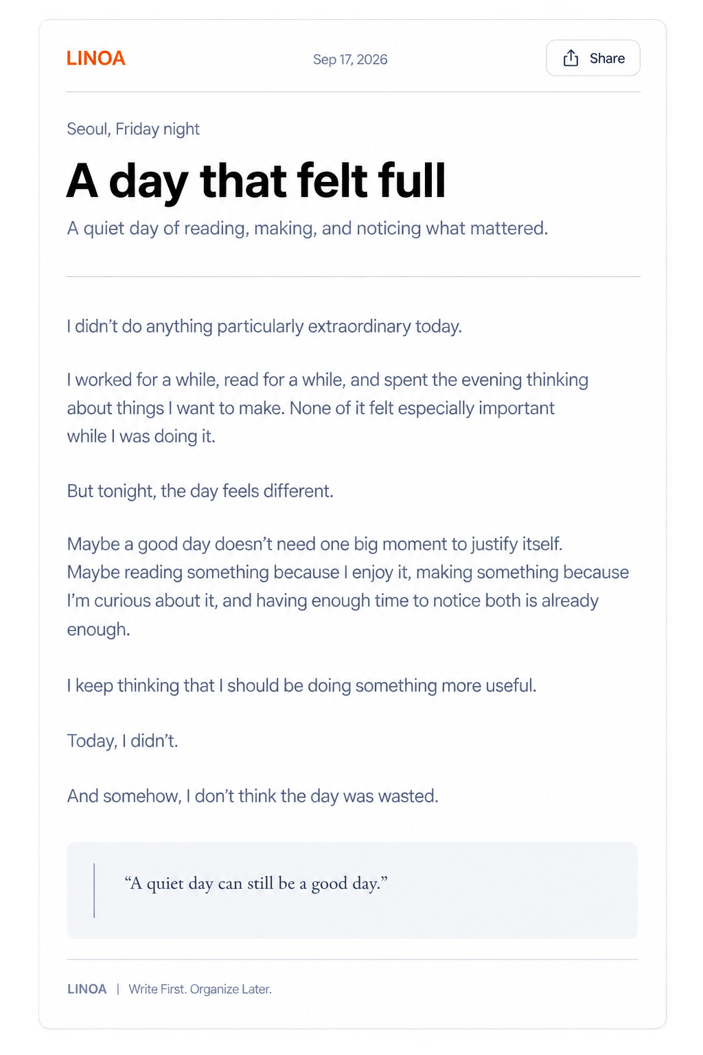 Diary document