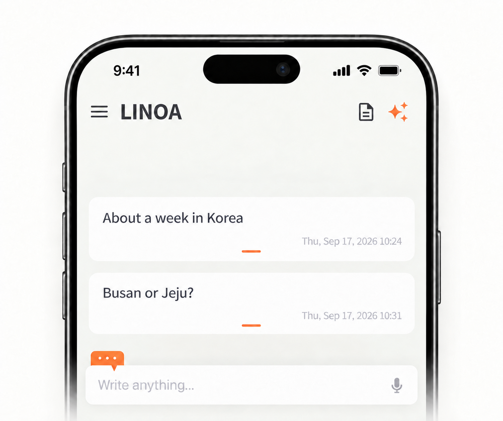 Linoa writing screen