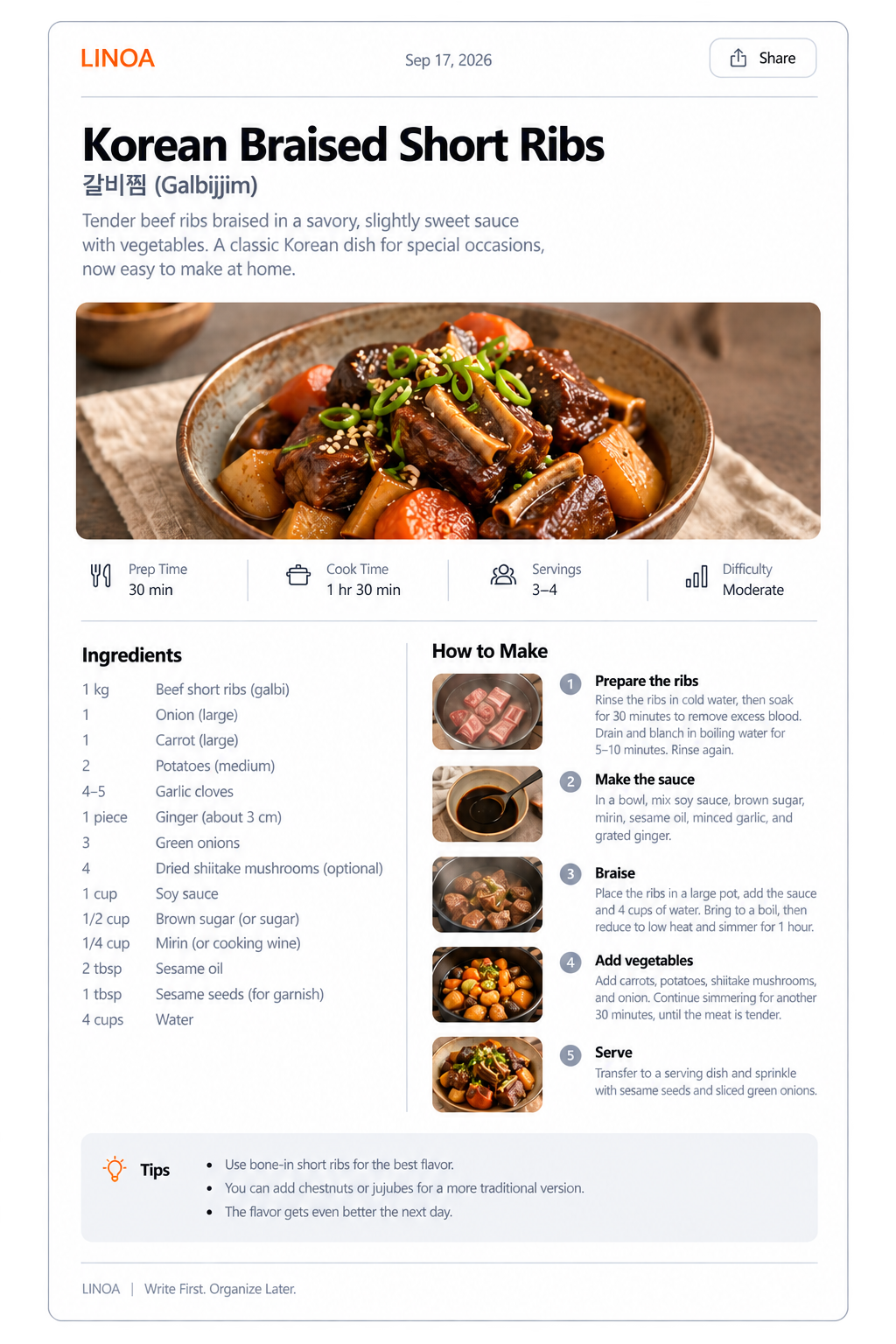 Recipe document